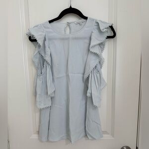 Rebecca Minkoff Blue Ruffled Blouse